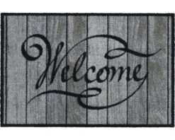 MD ENTREE Schoonloopmat Ambiance Welcome Classic Grijs 50x75 Cm