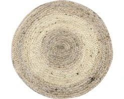 Vloerkleed Natuur Grijsbruin ø 70 Cm