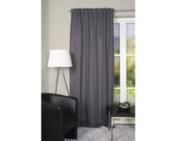 HOME FASHION Verduisterend Gordijn Met Verborgen Lussen John Antraciet 135x245 Cm