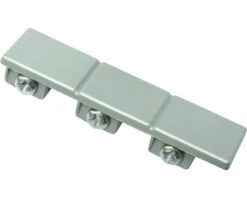 GARDINIA Atlanta Eindstuk Voor Schuifgordijnrails 3-loop Zilver 2 Stuks