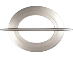 GARDINIA Decoring Gordijnen Ovaal Mat Zilver 18x15 Cm