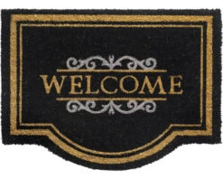 HAMAT Kokosmat Welcome Zwart 60x80 Cm