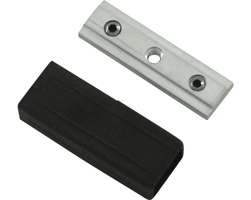 GARDINIA Luxor Railverbinder Binnenloop Aluminium/zwart 1 GARDINIA Luxor Railverbinder Binnenloop Aluminium/zwart