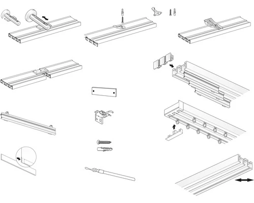 GARDINIA Plafondbevestiging Voor Schuifgordijnrails 3-loop Zilver 2 Stuks 2 GARDINIA Plafondbevestiging Voor Schuifgordijnrails 3-loop Zilver 2 Stuks - Afbeelding 2