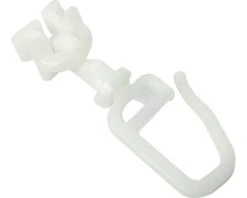 GARDINIA Draaigeleider Met Plooigordijnhaken Voor Aluminium Gordijnrails Wit ø 6 Mm 20 Stuks