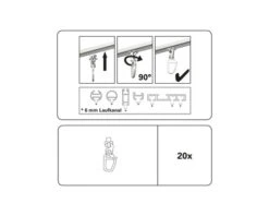 GARDINIA Draaigeleider Met Plooigordijnhaken Voor Aluminium Gordijnrails Wit ø 6 Mm 20 Stuks -hornbach winkel DV 8 8712310 04 4c DE 20210823023438