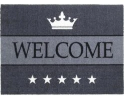 MD ENTREE Schoonloopmat Walk&Wash Star Grijs 67x80 Cm