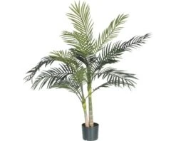 Kunstpalm Areca Palm Golden Cane, Hoogte 120 Cm, Ø 100, Groen